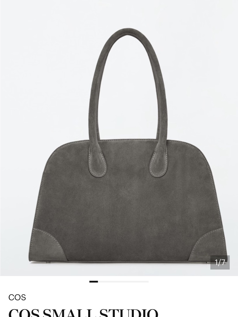 COS small studio bowling bag gray